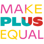 Multi-colored Make Plus Equal brand logo
